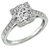 1.64 carat GIA cert Diamond Platinum Engagement Ring