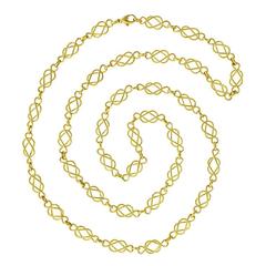 Buccellati long Gold chain link Necklace