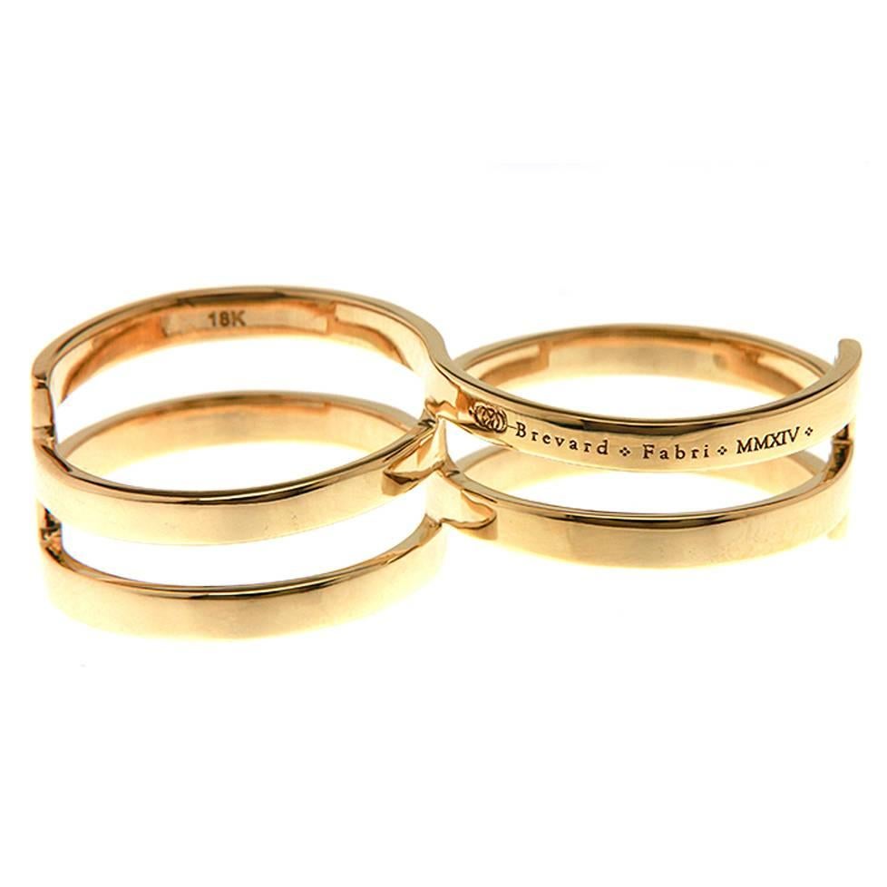  Double-Loop 18K Yellow Gold Fabri Infinity Ring