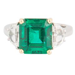 Bayco Emerald Diamond gold Platinum Ring