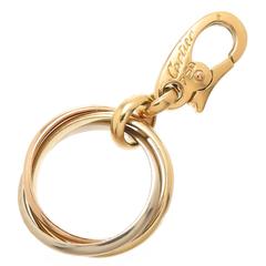 Cartier 3 Color Gold Trinity Ring Charm