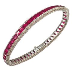 Marina B ruby diamond platinum bracelet