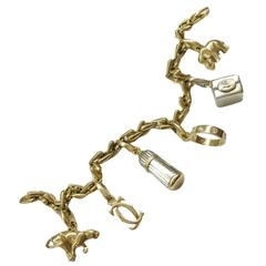 Cartier Two color gold charm bracelet