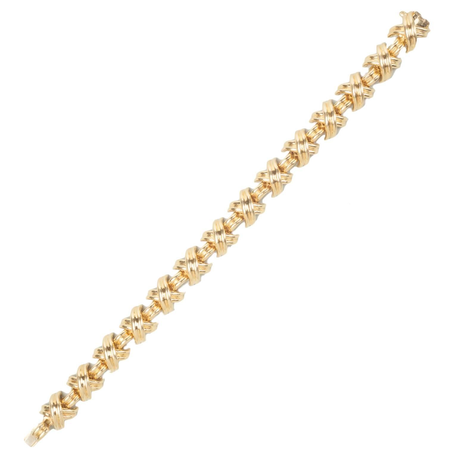 Tiffany & Co. "Kisses" Gold Bracelet