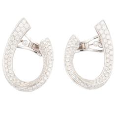 Diamond gold Hoop Earrings