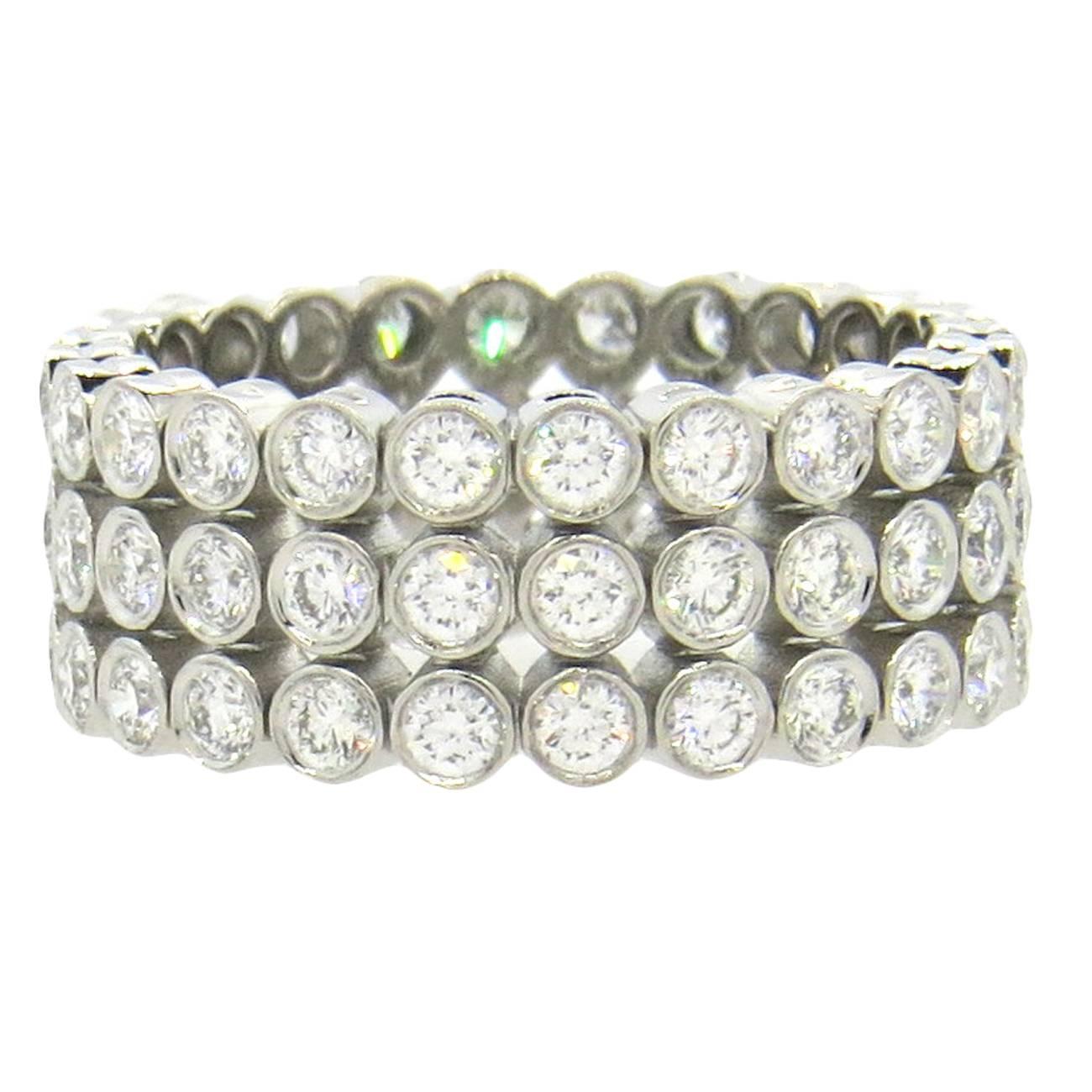 Diamond Platinum Wedding Band Ring 