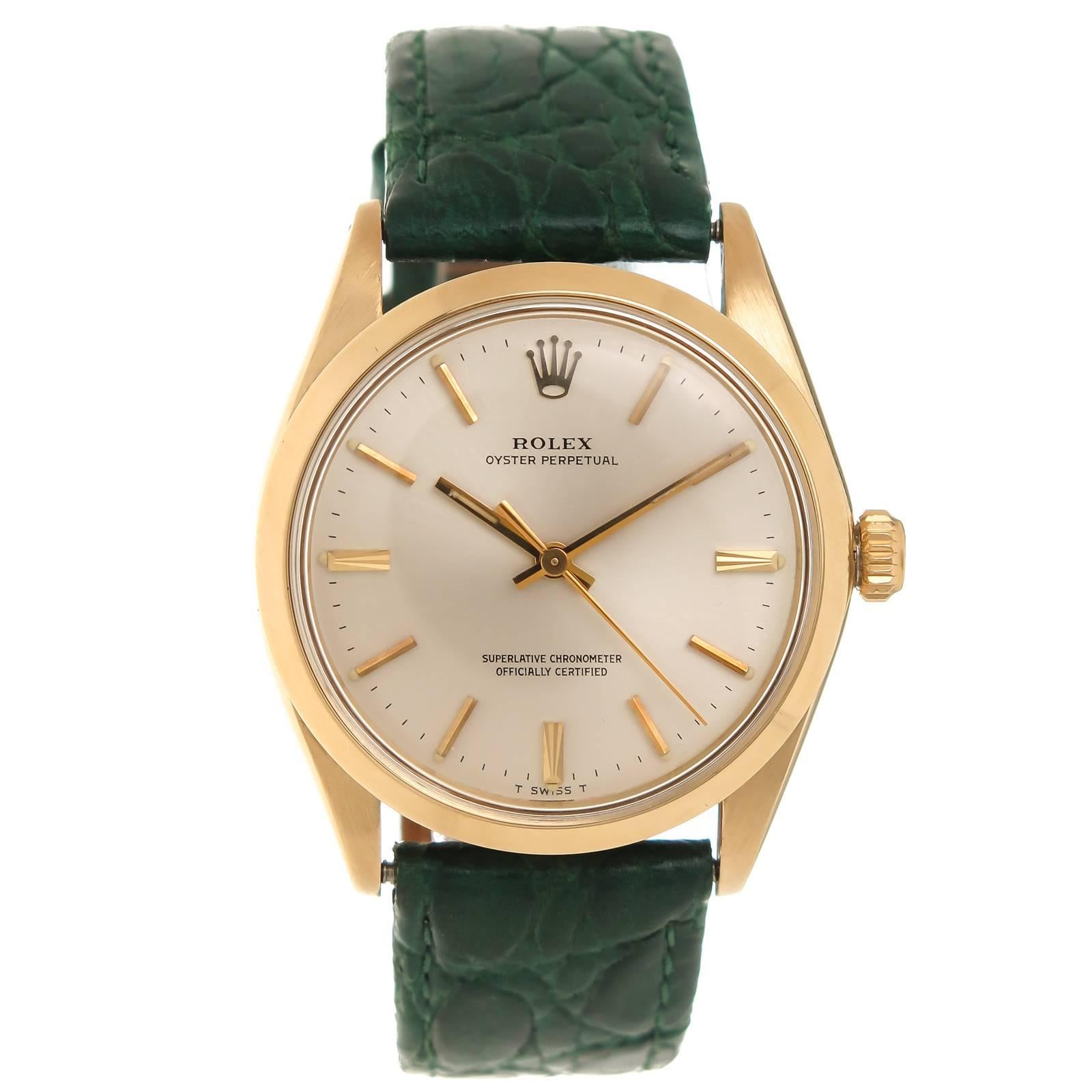 Rolex yellow Gold Reference 1005 Self Winding Wristwatch 
