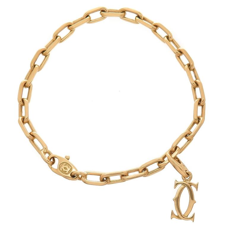 Cartier Gold double CC Charm and 