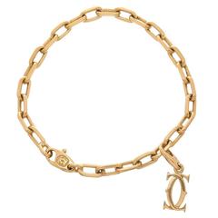 Cartier Gold double CC Charm and Bracelet