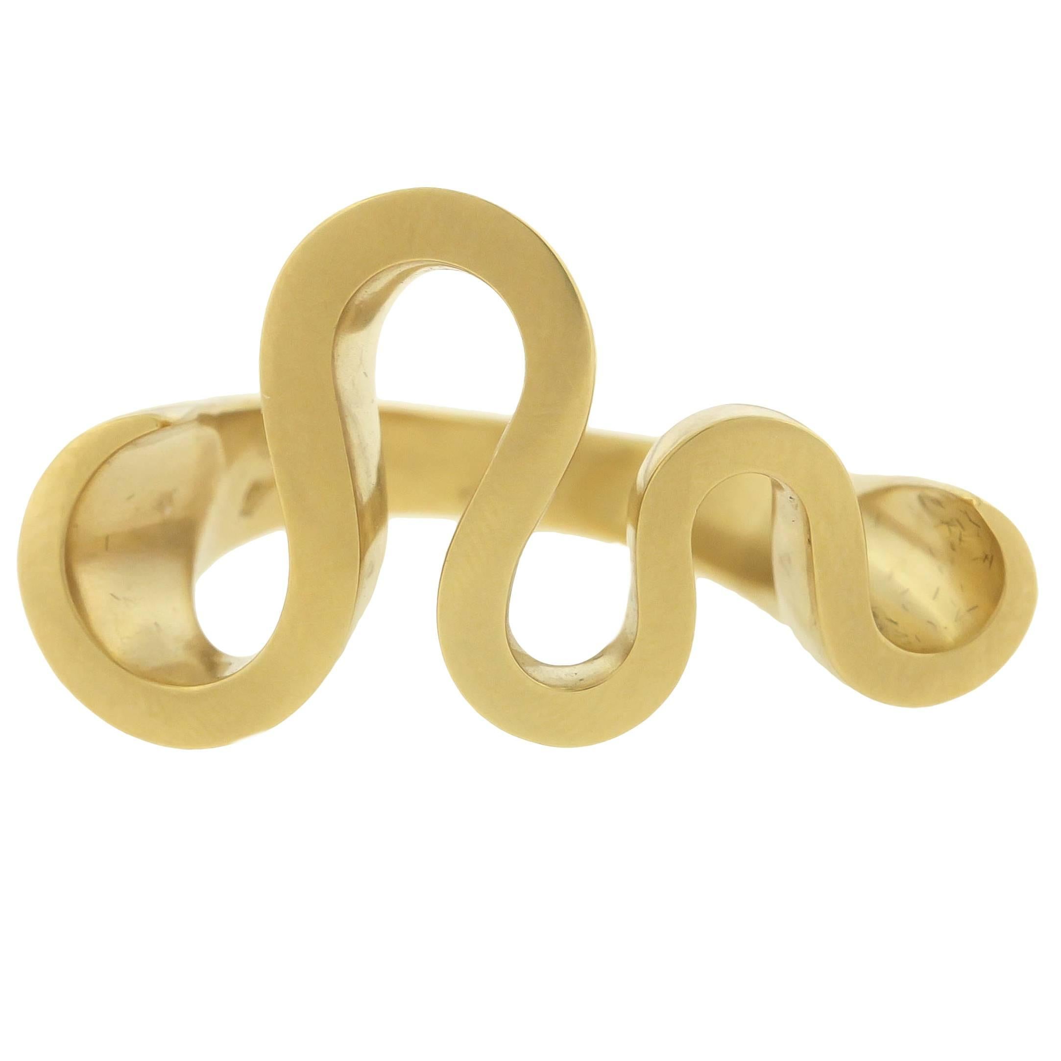 gold Serpent Ring by Angela Hubel