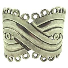 Spratling Sterling Silver Ribbon Cuff Bracelet