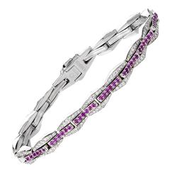 Chimento Pink Sapphire Diamond Gold Bracelet