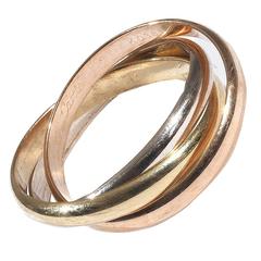  Cartier three color gold Trinity Ring
