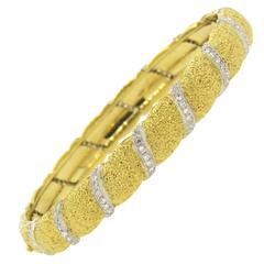 Buccellati Diamond Gold Bangle Bracelet 3
