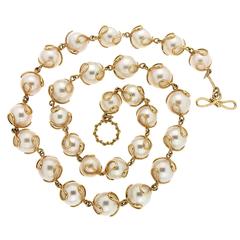 Carina Fresh Water Pearl gold Necklace 5