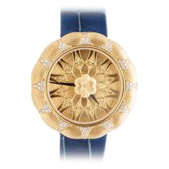 Buccellati Eliochron 35 18K Yellow Gold and Diamond Ladies Quartz Wristwatch