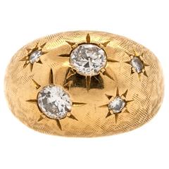 1950er Diamant-Gold-Kuppelring