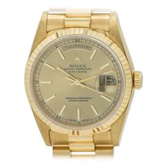Rolex Yellow Gold Day-Date President Wristwatch ref 18238