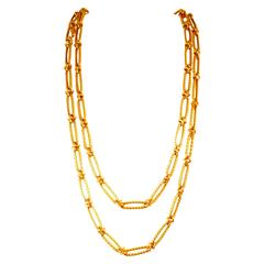 Classic Gold Long Link Necklace