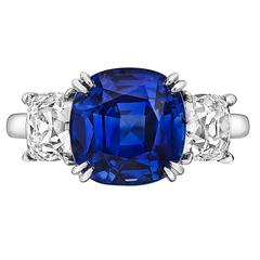 Betteridge 7.23 Carat GIA Cert Burmese Sapphire Diamond platinum Ring