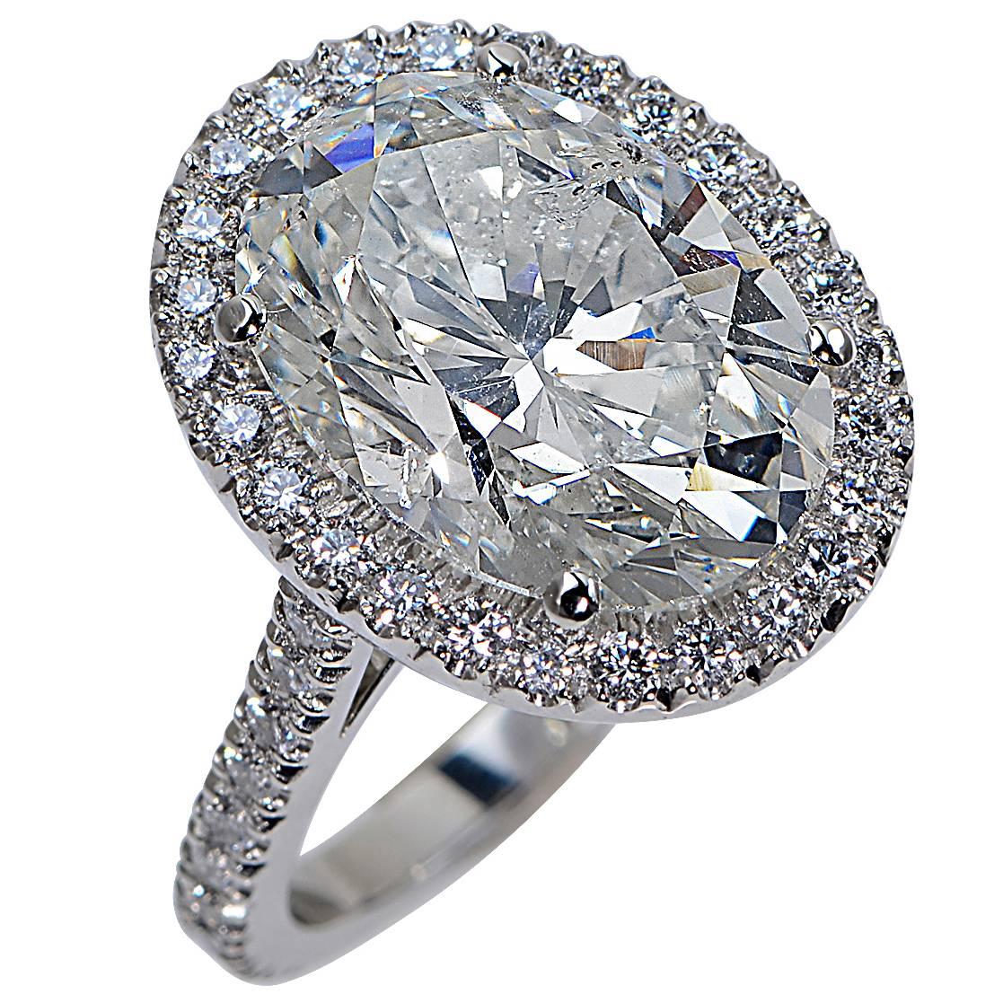 7.52 Carat Oval Diamond Ring