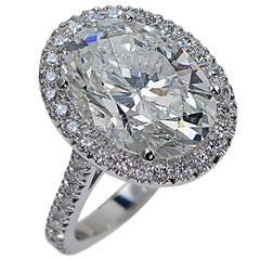 7.52 Carat Oval Diamond Ring