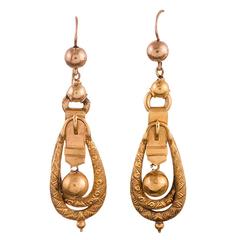 Victorian Buckle Motif Drop Earrings 8