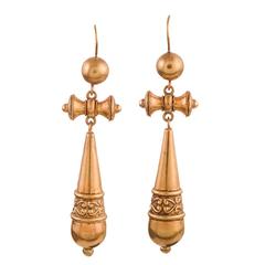 Victorian Yellow Gold Drop Earrings