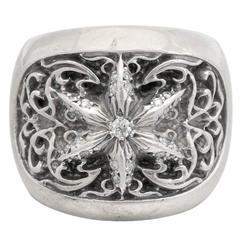 Chrome Hearts Silver and Diamond Ring