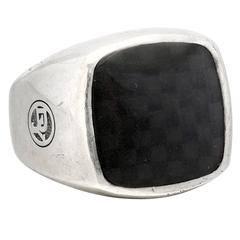 Used David Yurman Men's Carbon Fiber Signet Ring