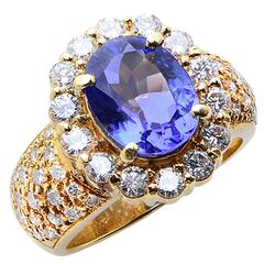 Tanzanite Diamond Ring