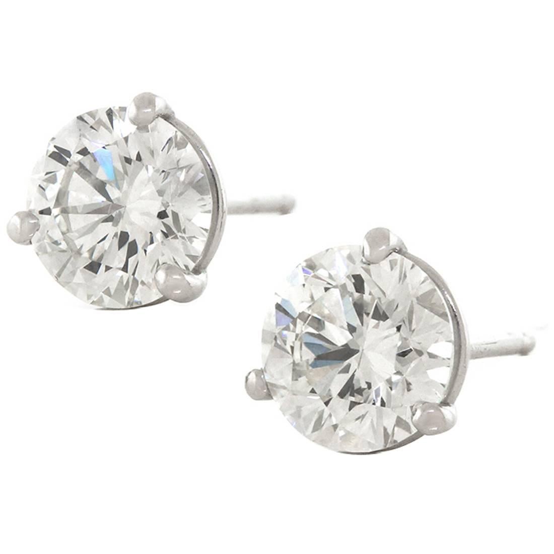 Diamond Studs 2 Carats Total Weight