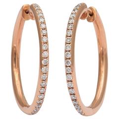 Diamond Gold Hoop Earrings