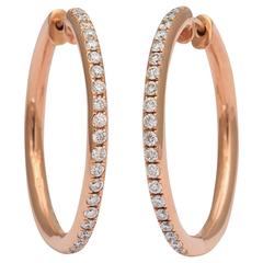 Faraone Mennella Diamond Gold Hoop Earrings 9