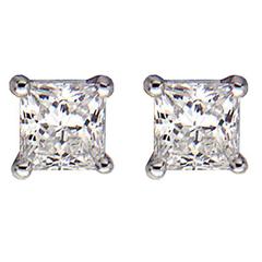 Princess Cut Diamond Stud Earrings (0.25ctw) 7