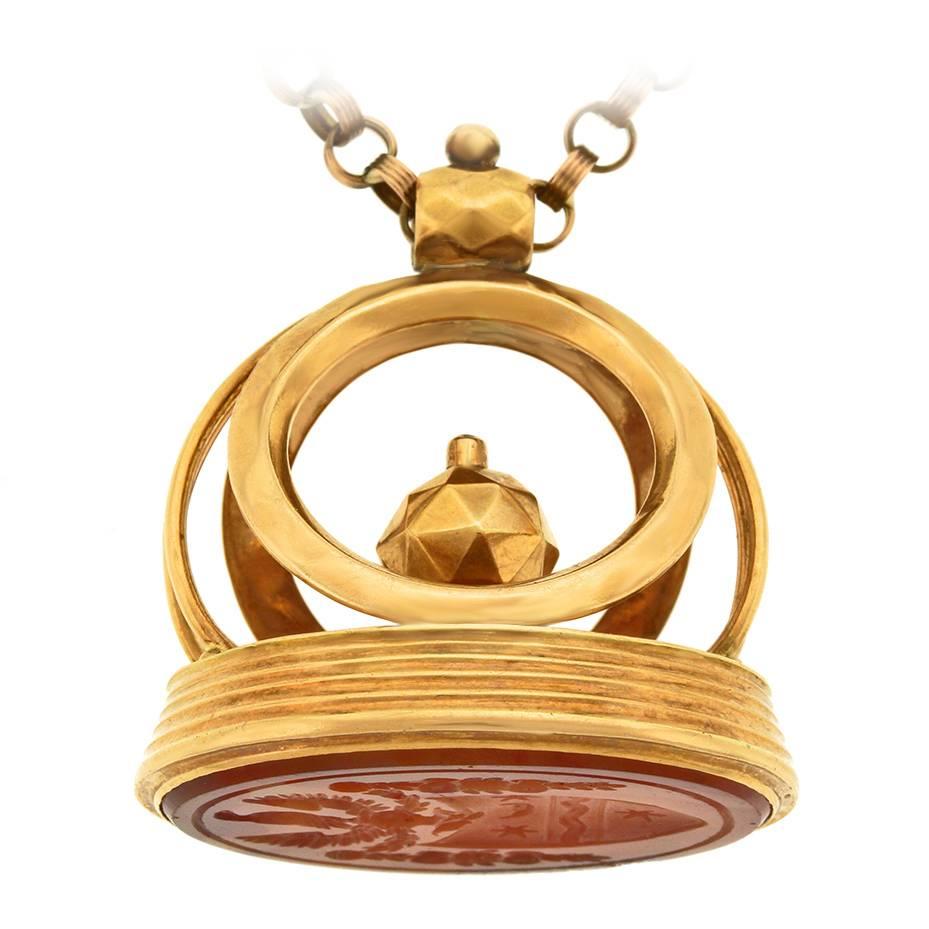 Antique Carnelian Fob Pendant