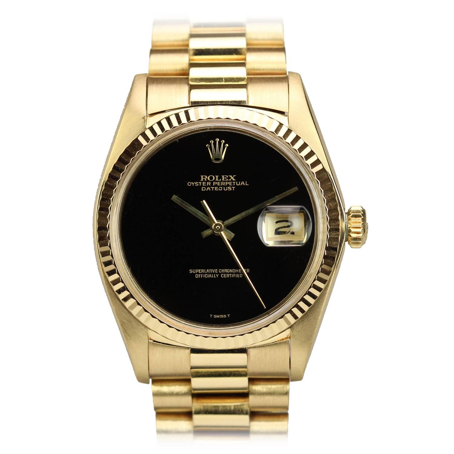 Rolex Datejust with Onyx Dial Ref 1601 c. 1977