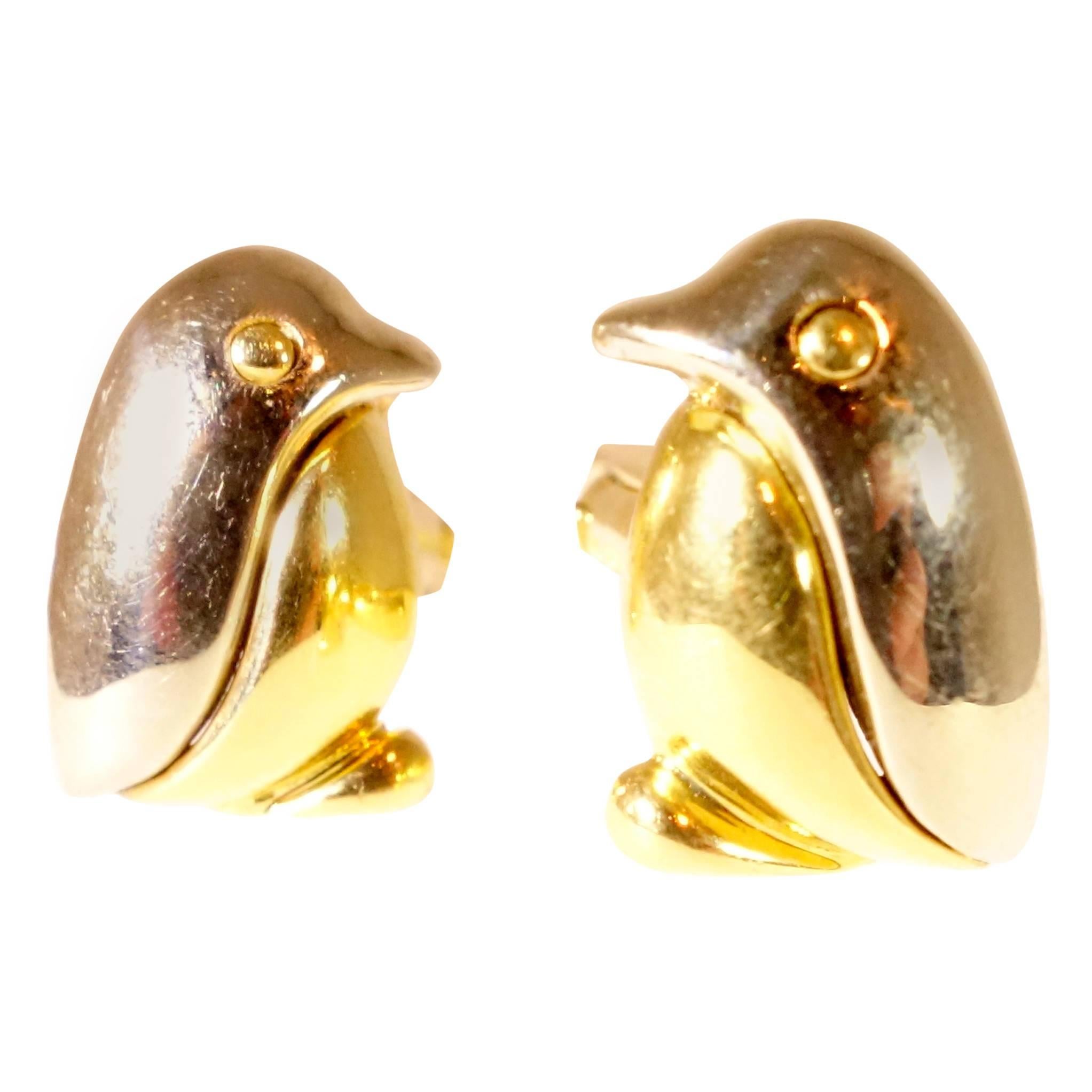 Bulgari Gold Penguin Cufflinks
