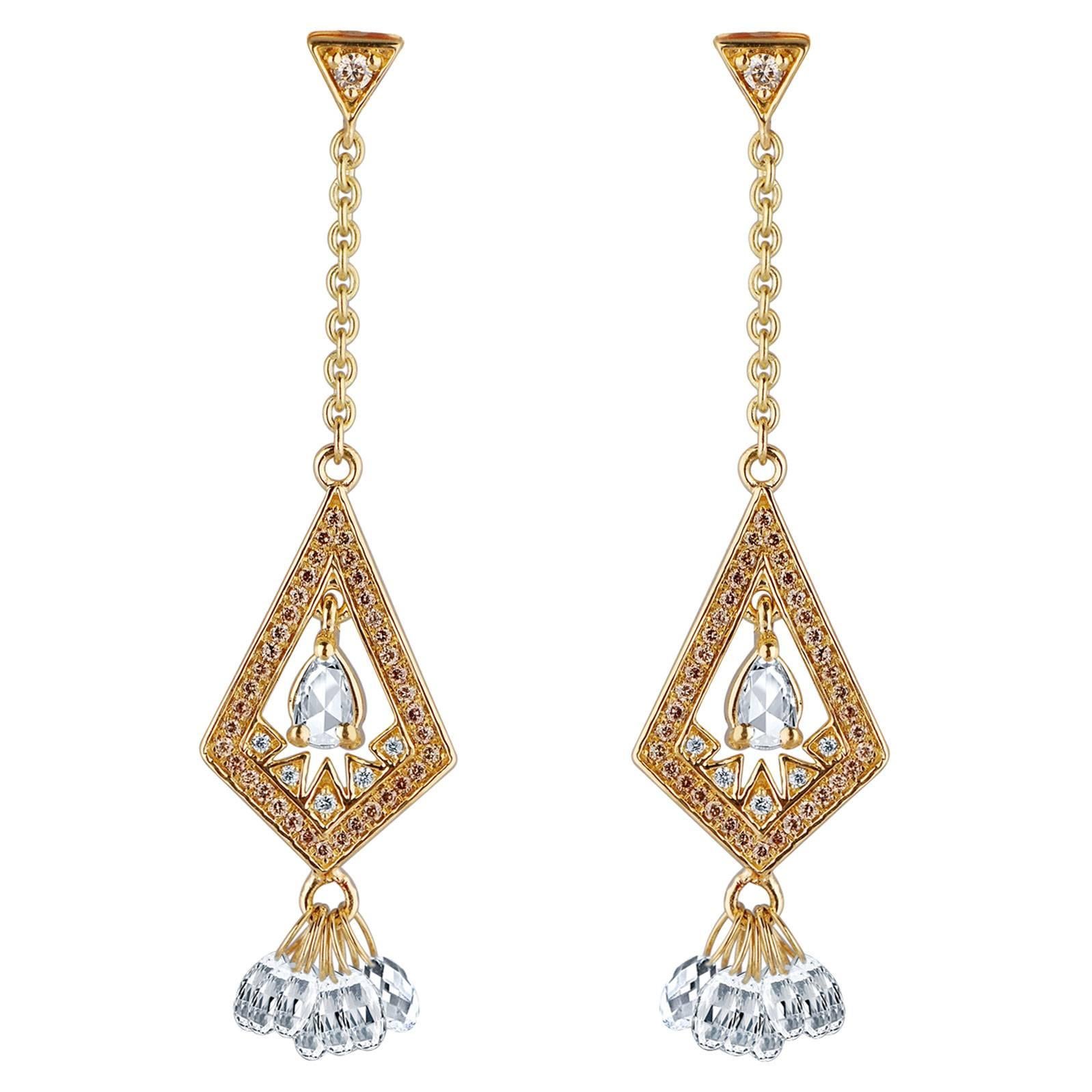 Jade Jagger Brilliant Briolette Diamond Earrings