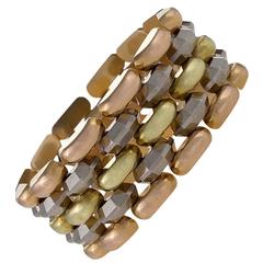 Vintage Tri-Color Gold Bracelet