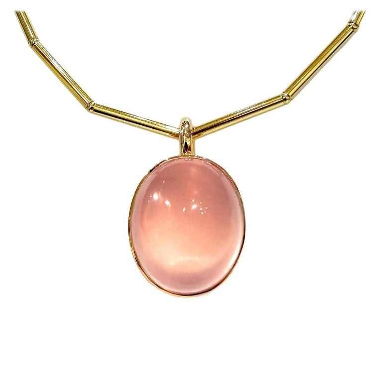 Trendy Necklaces for Women 3.12 Carats Smoky Quartz Necklace Silver Rose Gold Plated Wrapped Gemstone Necklace Pave Pendant Smoky Quartz Jewelry for Women main image 1