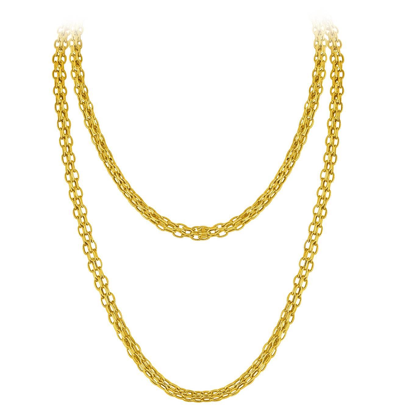 Tiffany & Co. Estate Gold Chain Necklace C.1960's