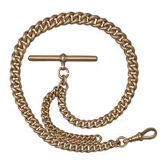 9k Yellow Gold Albert Watch Chain - Antique 1907