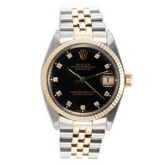 Rolex stainless Steel yellow Gold DateJust wristwatch Ref 6827