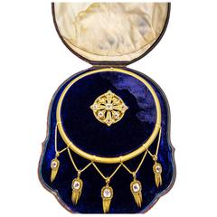 Spectacular Antique Boxed Necklace and Brooch Suite 8