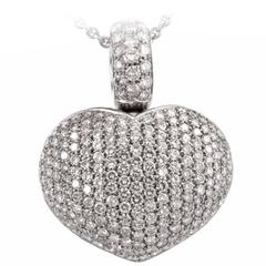 Pasquale Bruni Large Diamond Gold Encrusted Heart Pendant