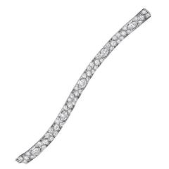Cartier Magnificent Art Deco Diamond Platinum Bracelet 11