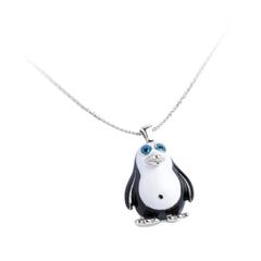 Deakin & Francis enamel Silver Penguin Pendant 10