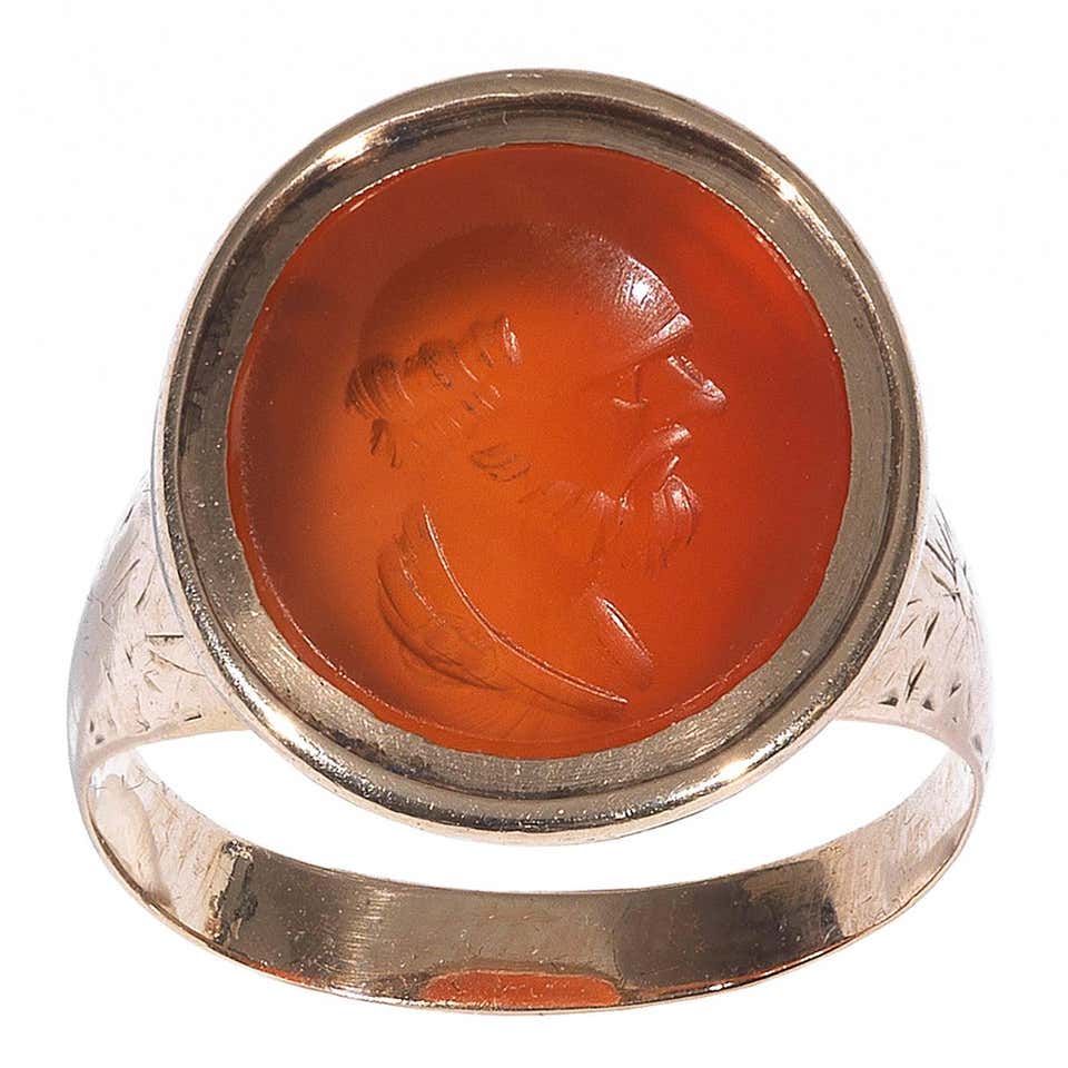 Art Nouveau Intaglio Ring at 1stDibs | intaglio rings, vintage intaglio ...