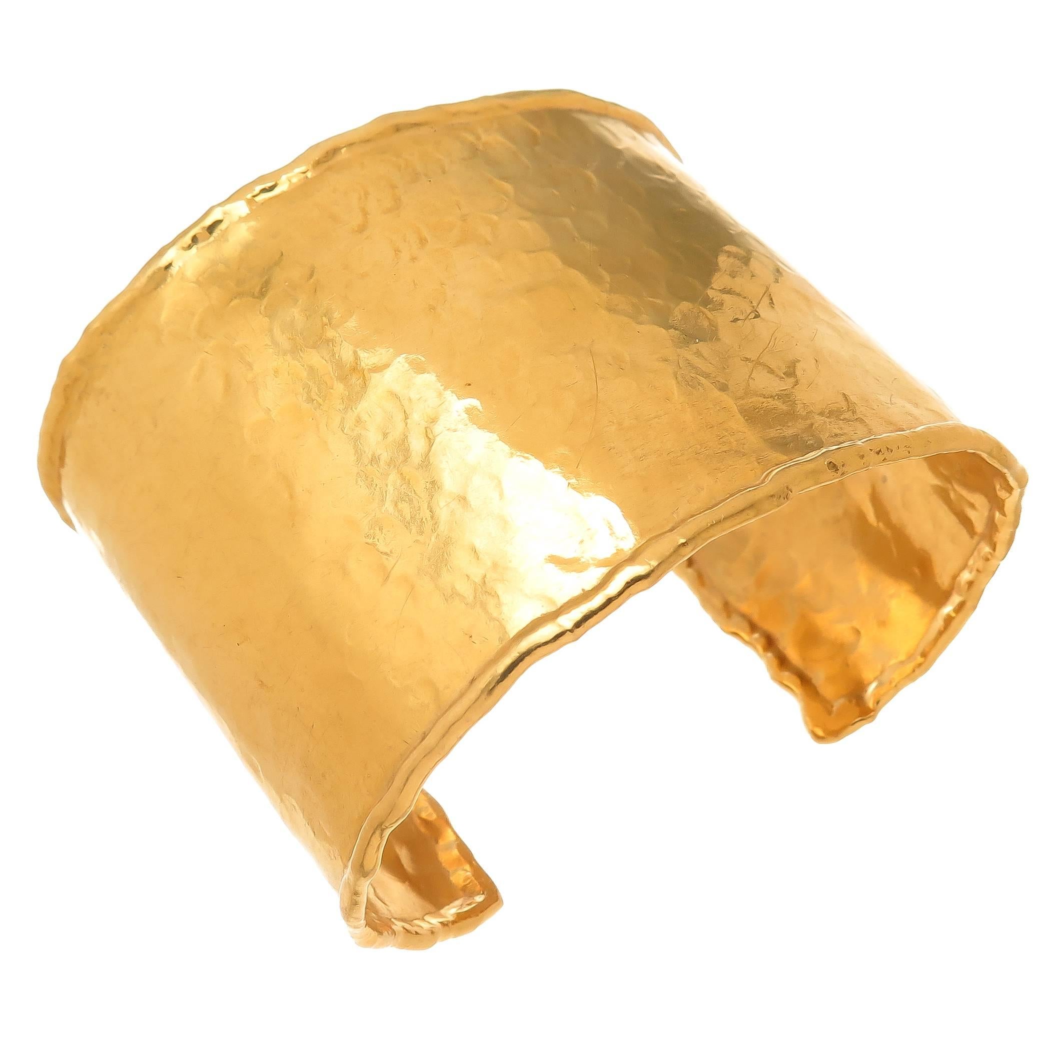 Jean Mahie Großes Goldmanschettenarmband